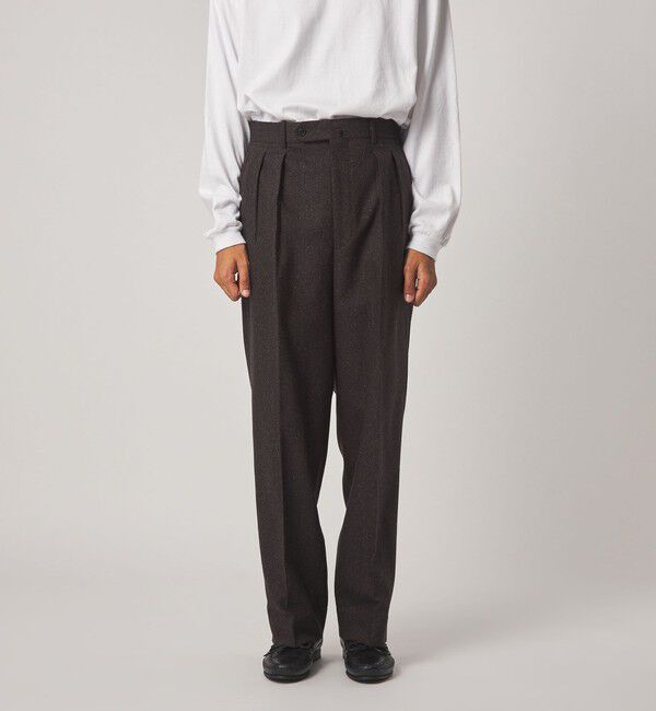 STEVEN ALAN「＜Steven Alan＞ ネップ ヘリンボーンツイード イン ツープリーツ ドレス トラウザーズ II」|スラックス|