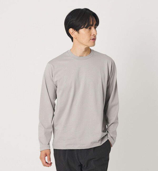 BEAUTY&YOUTH UNITED ARROWS「ハイゲージ オーガニック クルーネック カットソー 抗菌防臭」|Tシャツ・カットソー|LT.GRAY