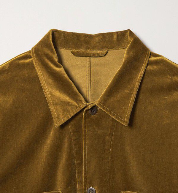 STEVEN ALAN「＜Steven Alan＞ オーガニックコットン ベルベット オープンカラー オーバー シャツ」|シャツ・ブラウス|