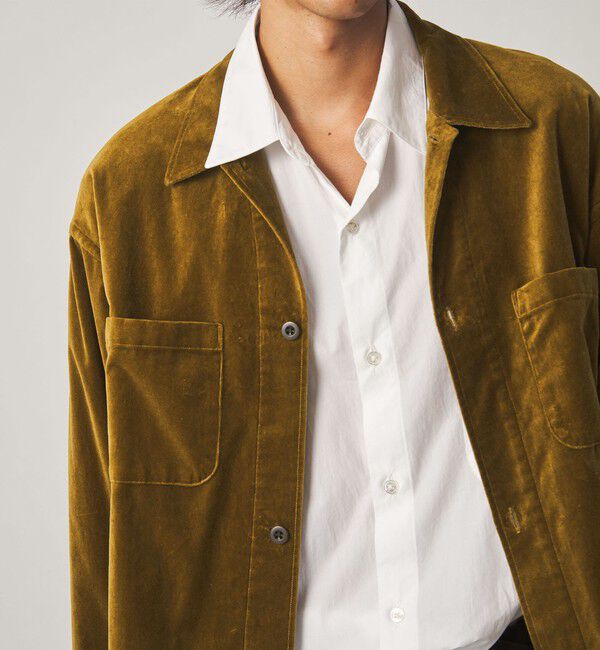 STEVEN ALAN「＜Steven Alan＞ オーガニックコットン ベルベット オープンカラー オーバー シャツ」|シャツ・ブラウス|