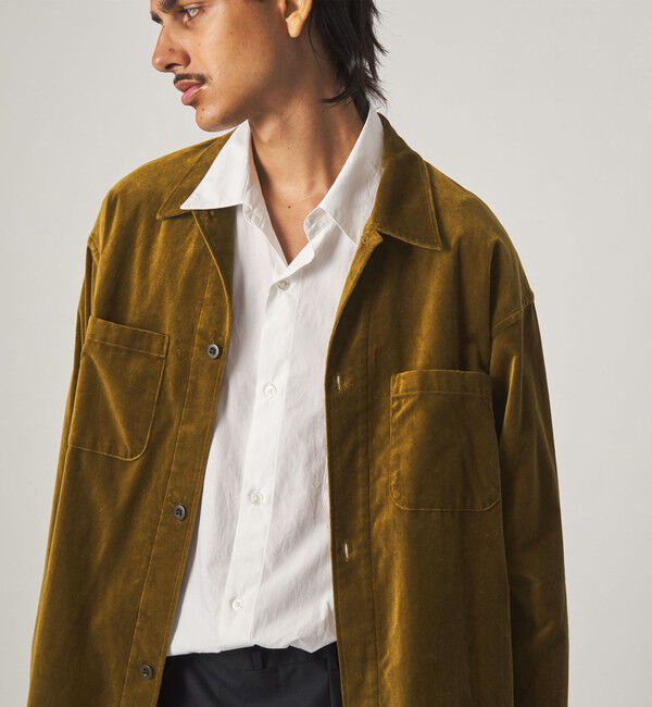 STEVEN ALAN「＜Steven Alan＞ オーガニックコットン ベルベット オープンカラー オーバー シャツ」|シャツ・ブラウス|