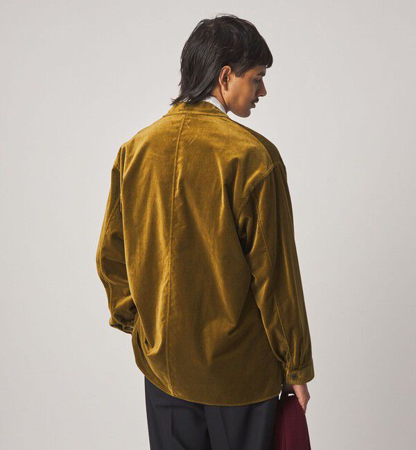 STEVEN ALAN「＜Steven Alan＞ オーガニックコットン ベルベット オープンカラー オーバー シャツ」|シャツ・ブラウス|
