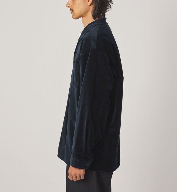 STEVEN ALAN「＜Steven Alan＞ オーガニックコットン ベルベット オープンカラー オーバー シャツ」|シャツ・ブラウス|