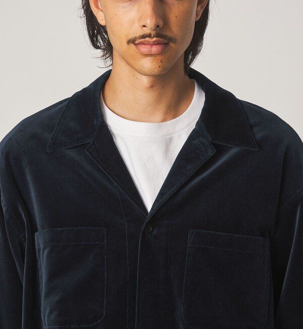 STEVEN ALAN「＜Steven Alan＞ オーガニックコットン ベルベット オープンカラー オーバー シャツ」|シャツ・ブラウス|