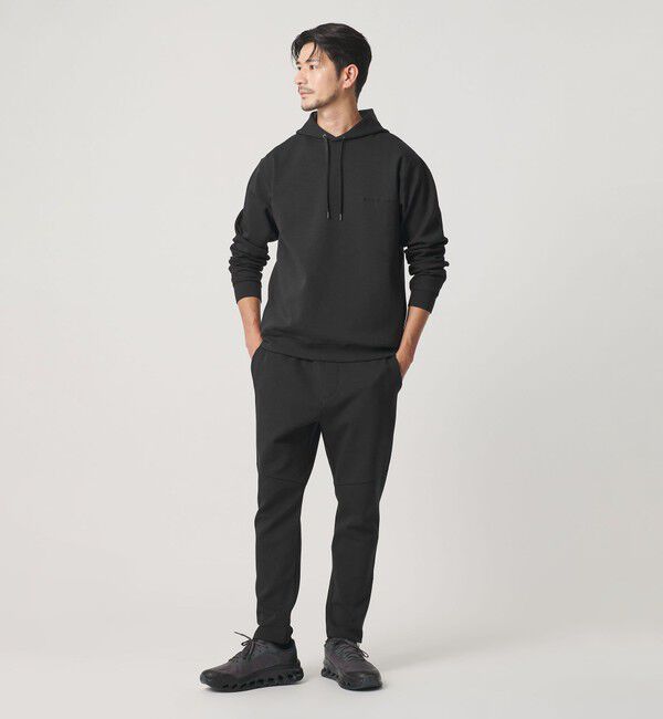 BEAUTY&YOUTH UNITED ARROWS「【WEB限定 WARDROBE SMART】ダブルニット ロゴ スウェットフーディ/セットアップ対応 【抗菌・防臭】」|Tシャツ・カットソー|