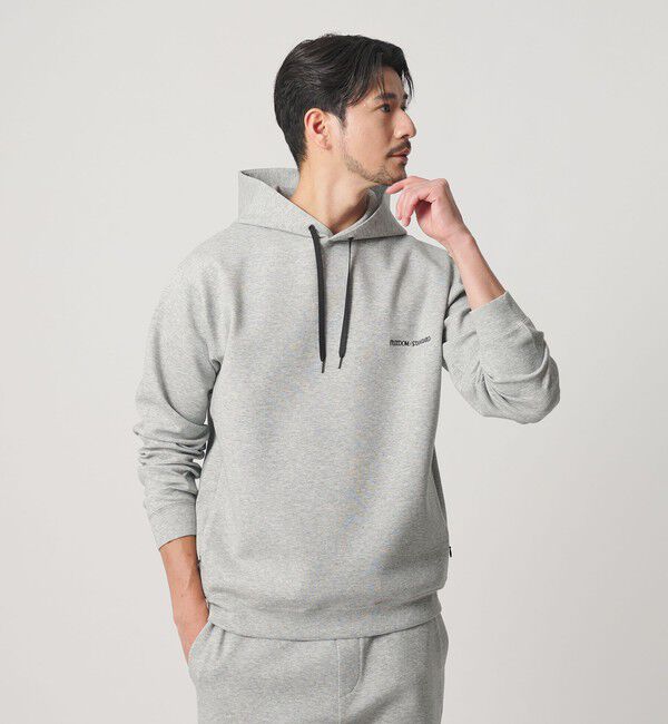 BEAUTY&YOUTH UNITED ARROWS「【WEB限定 WARDROBE SMART】ダブルニット ロゴ スウェットフーディ/セットアップ対応 【抗菌・防臭】」|Tシャツ・カットソー|