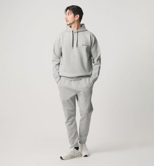 BEAUTY&YOUTH UNITED ARROWS「【WEB限定 WARDROBE SMART】ダブルニット ロゴ スウェットフーディ/セットアップ対応 【抗菌・防臭】」|Tシャツ・カットソー|