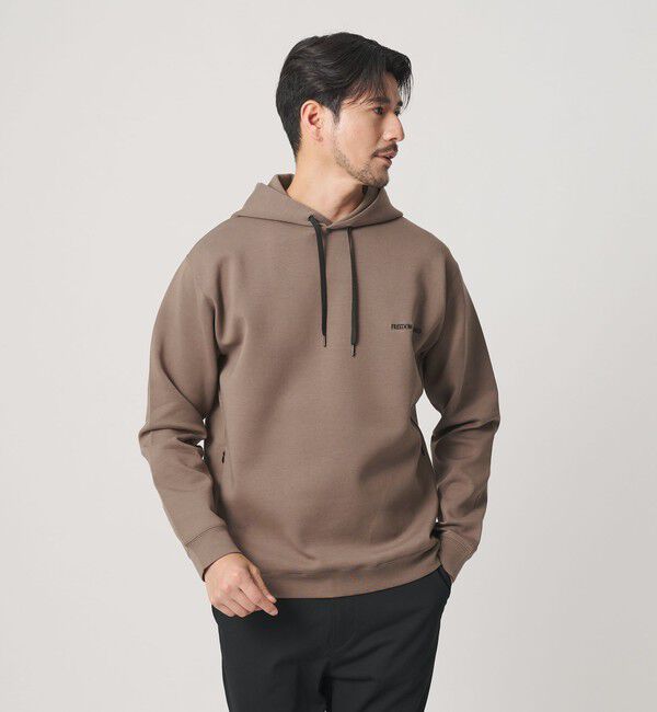 BEAUTY&YOUTH UNITED ARROWS「【WEB限定 WARDROBE SMART】ダブルニット ロゴ スウェットフーディ/セットアップ対応 【抗菌・防臭】」|Tシャツ・カットソー|