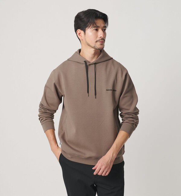 BEAUTY&YOUTH UNITED ARROWS「【WEB限定 WARDROBE SMART】ダブルニット ロゴ スウェットフーディ/セットアップ対応 【抗菌・防臭】」|Tシャツ・カットソー|
