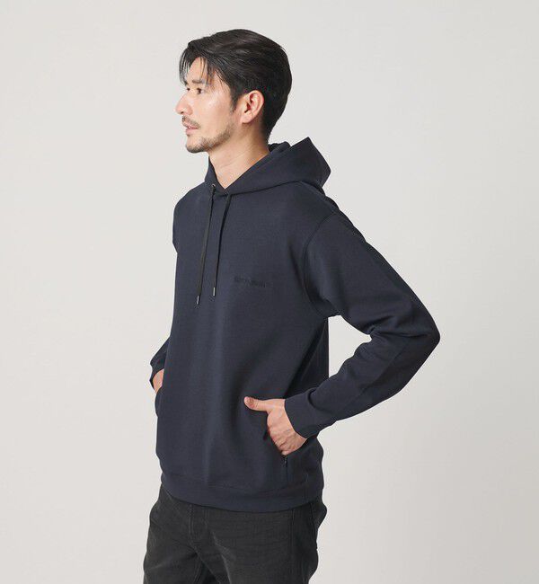 BEAUTY&YOUTH UNITED ARROWS「【WEB限定 WARDROBE SMART】ダブルニット ロゴ スウェットフーディ/セットアップ対応 【抗菌・防臭】」|Tシャツ・カットソー|