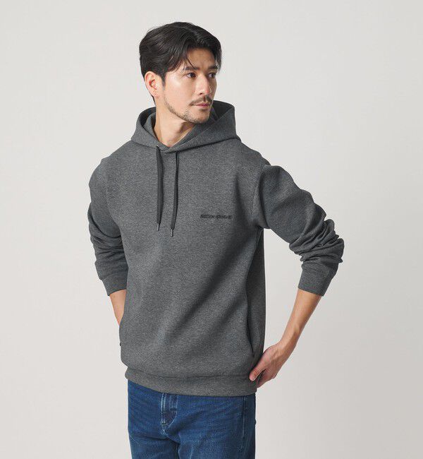 BEAUTY&YOUTH UNITED ARROWS「【WEB限定 WARDROBE SMART】ダブルニット ロゴ スウェットフーディ/セットアップ対応 【抗菌・防臭】」|Tシャツ・カットソー|その他1