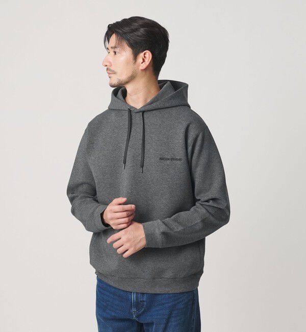 BEAUTY&YOUTH UNITED ARROWS「【WEB限定 WARDROBE SMART】ダブルニット ロゴ スウェットフーディ/セットアップ対応 【抗菌・防臭】」|Tシャツ・カットソー|