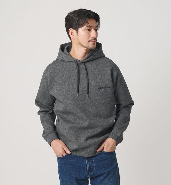 BEAUTY&YOUTH UNITED ARROWS「【WEB限定 WARDROBE SMART】ダブルニット ロゴ スウェットフーディ/セットアップ対応 【抗菌・防臭】」|Tシャツ・カットソー|
