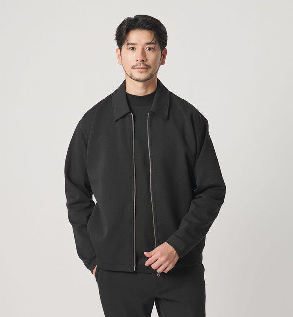 BEAUTY&YOUTH UNITED ARROWS「【WEB限定 WARDROBE SMART】ダブルニット ハリントン ジャケット/セットアップ対応 【抗菌・防臭】」|カーディガン|