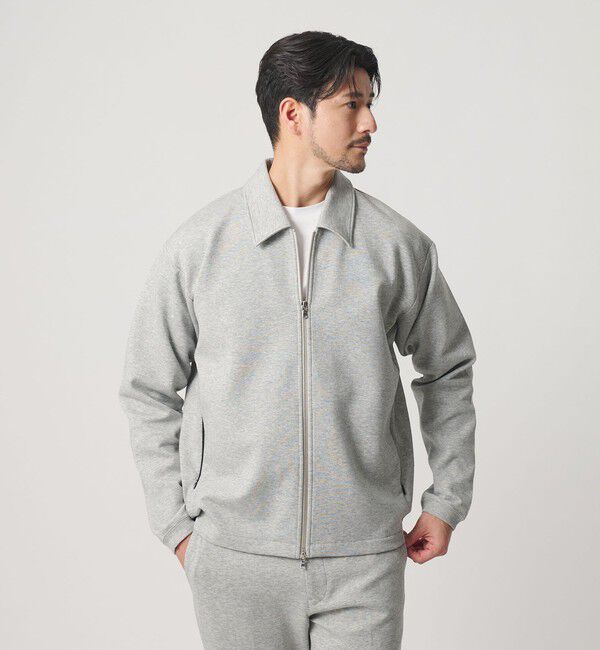BEAUTY&YOUTH UNITED ARROWS「【WEB限定 WARDROBE SMART】ダブルニット ハリントン ジャケット/セットアップ対応 【抗菌・防臭】」|カーディガン|