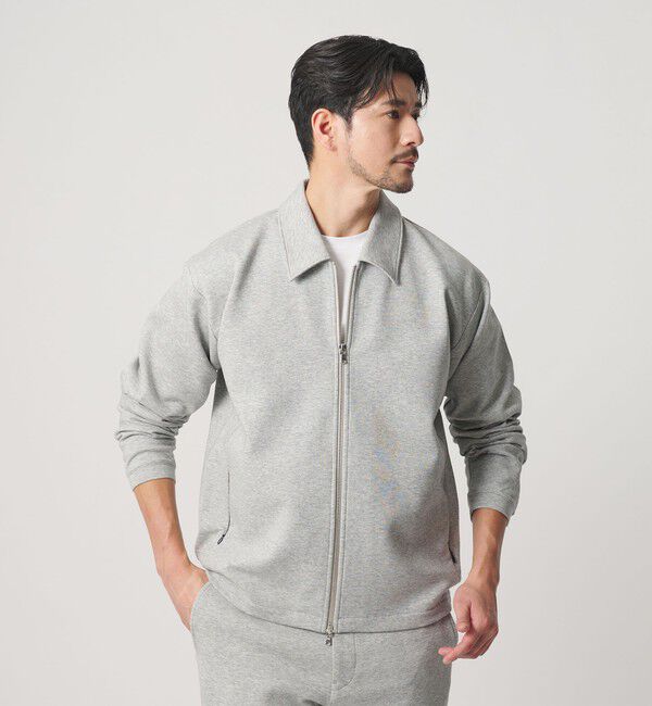 BEAUTY&YOUTH UNITED ARROWS「【WEB限定 WARDROBE SMART】ダブルニット ハリントン ジャケット/セットアップ対応 【抗菌・防臭】」|カーディガン|