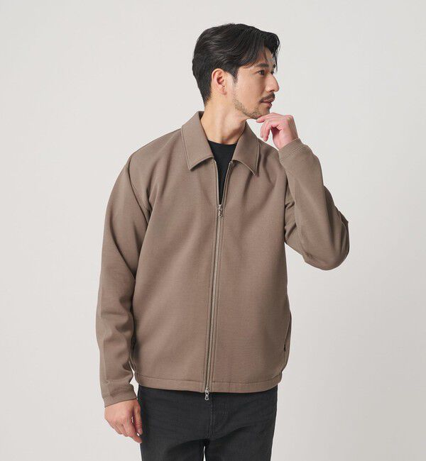 BEAUTY&YOUTH UNITED ARROWS「【WEB限定 WARDROBE SMART】ダブルニット ハリントン ジャケット/セットアップ対応 【抗菌・防臭】」|カーディガン|