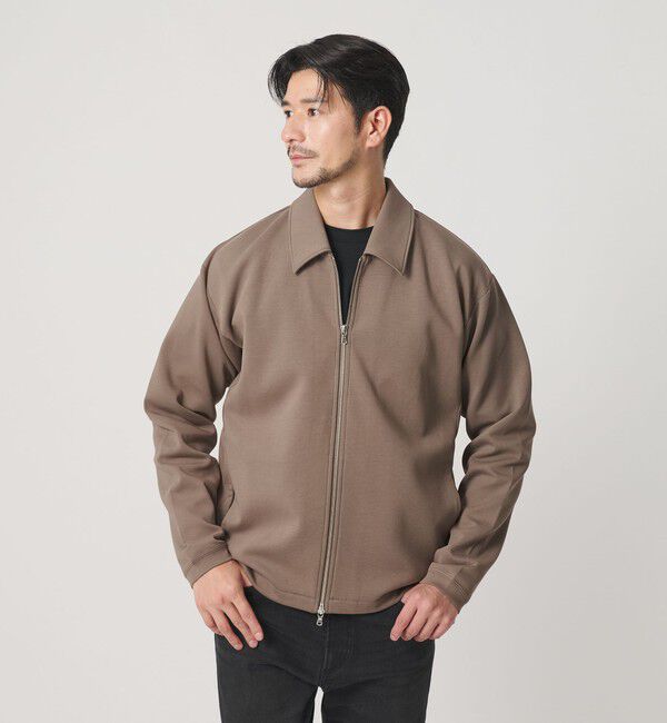 BEAUTY&YOUTH UNITED ARROWS「【WEB限定 WARDROBE SMART】ダブルニット ハリントン ジャケット/セットアップ対応 【抗菌・防臭】」|カーディガン|