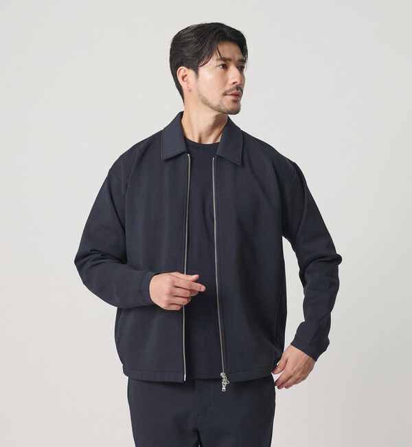 BEAUTY&YOUTH UNITED ARROWS「【WEB限定 WARDROBE SMART】ダブルニット ハリントン ジャケット/セットアップ対応 【抗菌・防臭】」|カーディガン|