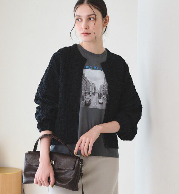 BEAUTY&YOUTH UNITED ARROWS「【WEB限定】シャーリング ジップ シャツ」|その他|BLACK