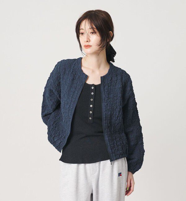 BEAUTY&YOUTH UNITED ARROWS「【WEB限定】シャーリング ジップ シャツ」|その他|NAVY