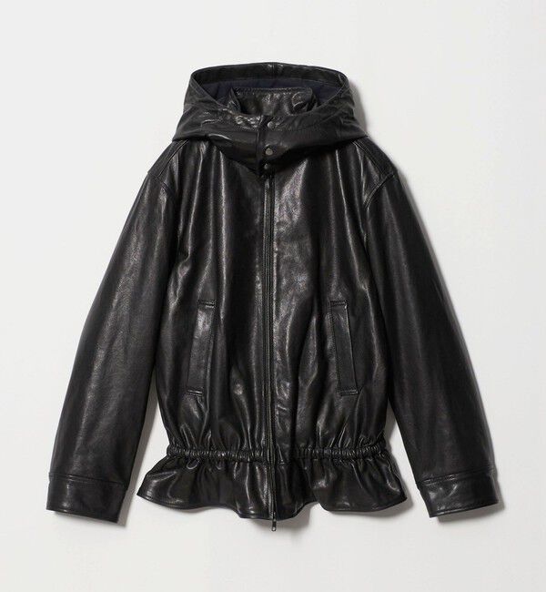 ATTISESSION「＜ATTISESSION＞ラムレザー ブルゾン」|その他|BLACK