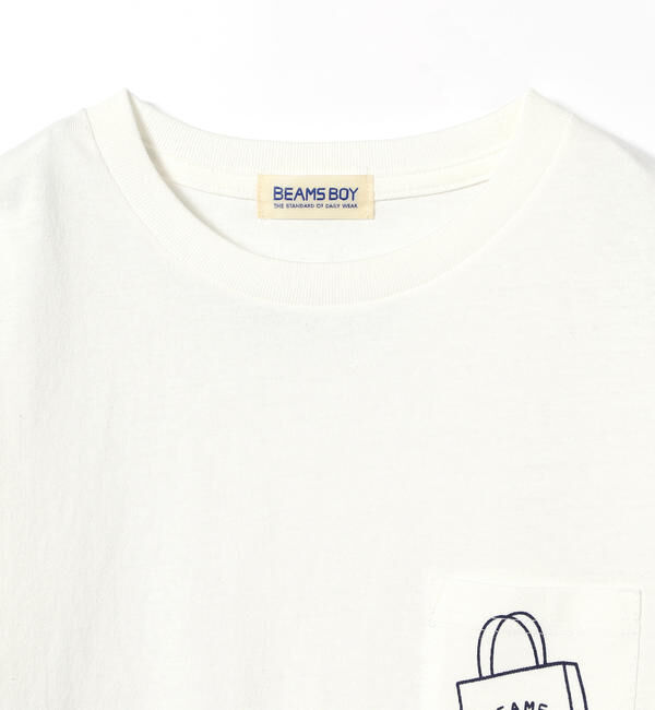 BEAMSBOY「BEAMS BOY / ショップバッグロゴ ポケット ショートスリーブ Tシャツ」|Tシャツ・カットソー|