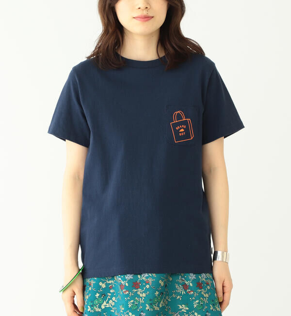 BEAMSBOY「BEAMS BOY / ショップバッグロゴ ポケット ショートスリーブ Tシャツ」|Tシャツ・カットソー|