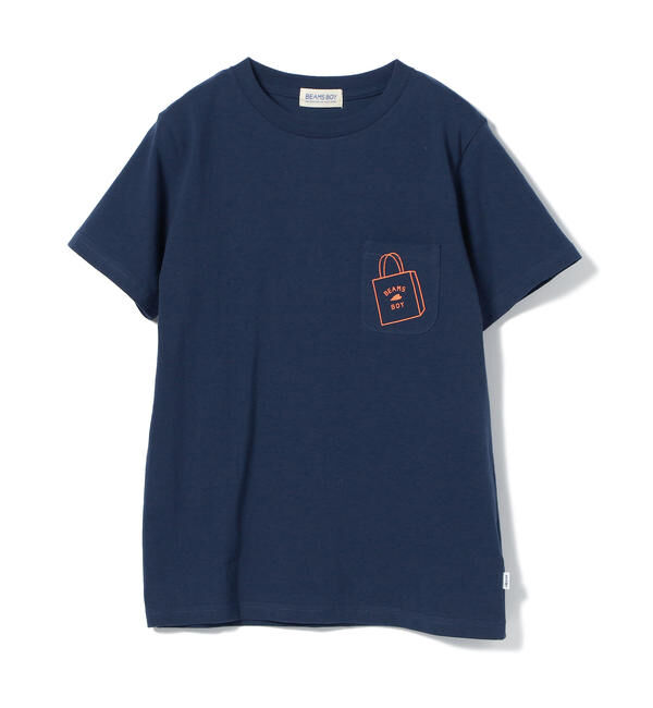 BEAMSBOY「BEAMS BOY / ショップバッグロゴ ポケット ショートスリーブ Tシャツ」|Tシャツ・カットソー|