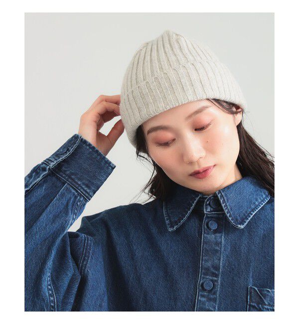 BEAMS SELECTION for WOMEN「〈WOMEN〉KIJIMA TAKAYUKI / カシミヤ ビーニー」|ハット|LIGHT.GREY