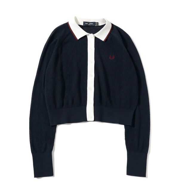 Ray BEAMS 「【別注】FRED PERRY / RIB-KNITTED CARDIGAN」|ニット・セーター|NAVY