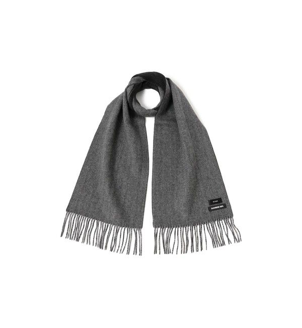 BEAMS「BEAMS|カシミヤ リバーシブル マフラー」|マフラー|HERINGBONE&times;BLACK