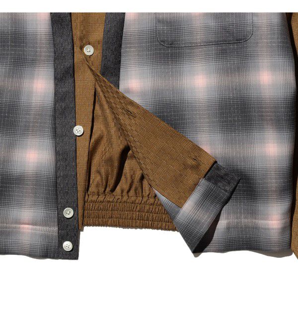 BEAMS PLUS「Switch Shirts-Jacket Wool Ombre」|ブルゾン・スタジャン|