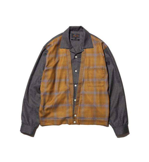 BEAMS PLUS「Switch Shirts-Jacket Wool Ombre」|ブルゾン・スタジャン|