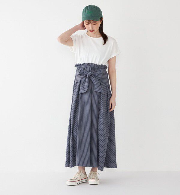 SHIPS Colors 「SHIPS Colors:〈手洗い可能〉リンク ストライプ ドッキング ワンピース」|ワンピース|