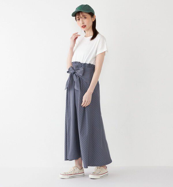 SHIPS Colors 「SHIPS Colors:〈手洗い可能〉リンク ストライプ ドッキング ワンピース」|ワンピース|