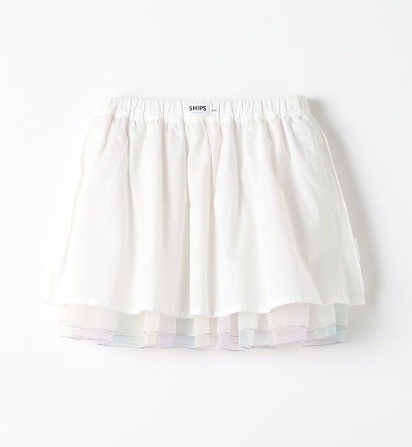 SHIPS Colors 「SHIPS Colors:90～140cm/〈手洗い可能〉チュールギャザースカート◇」|スカート|