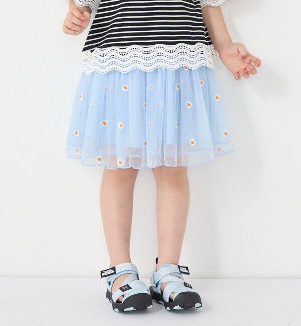 SHIPS Colors 「SHIPS Colors:90～140cm/〈手洗い可能〉チュールギャザースカート◇」|スカート|