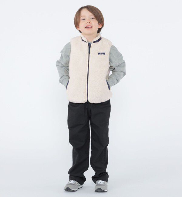 SHIPS KIDS「SHIPS KIDS:100～130cm/〈洗濯機可能〉ボア リバーシブル ベスト」|ダウンベスト・ベスト|