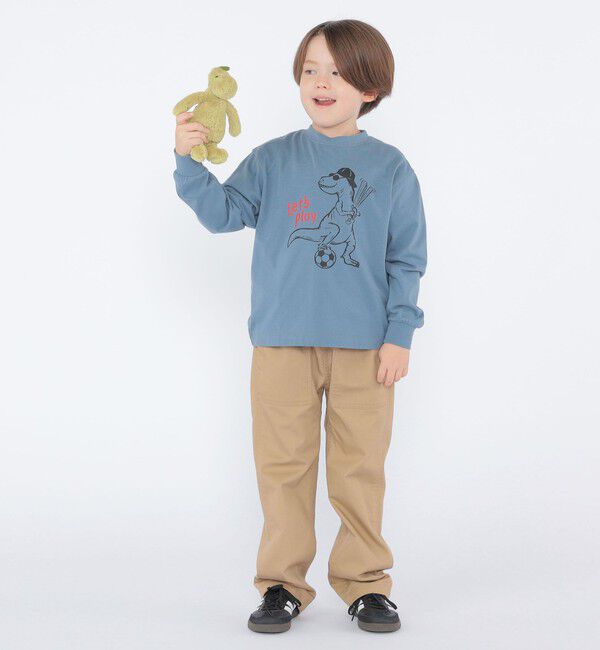 SHIPS KIDS「【SHIPS KIDS別注】ARCH＆LINE:100～130cm / ダイナソー ロングスリーブ Tシャツ」|Tシャツ・カットソー|