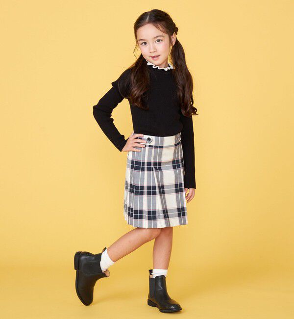 SHIPS KIDS「100～130cm / チェック プリーツ スカート」|スカート|