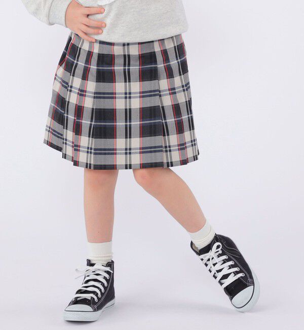 SHIPS KIDS「100～130cm / チェック プリーツ スカート」|スカート|