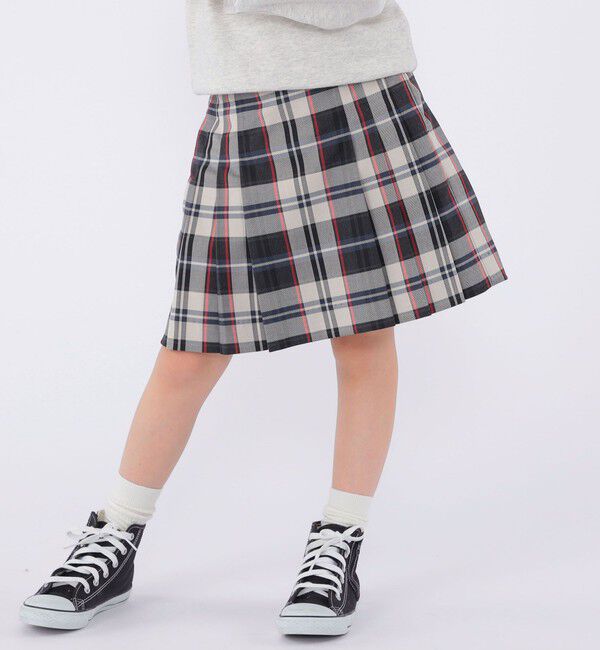 SHIPS KIDS「100～130cm / チェック プリーツ スカート」|スカート|