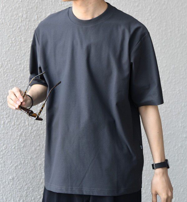 SHIPS any「SHIPS any: SOLOTEX(R) バックピケ スロープネック ジャケット Tシャツ 26SS◇」|Tシャツ・カットソー|チャコールグレー