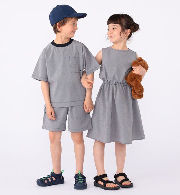 SHIPS KIDS「【SHIPS KIDS別注】ARCH&LINE:100～130cm / 〈家族おそろい〉SOLOTEX ワンピース」|ワンピース|