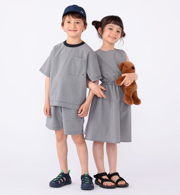 SHIPS KIDS「【SHIPS KIDS別注】ARCH&LINE:100～130cm / 〈家族おそろい〉SOLOTEX ワンピース」|ワンピース|