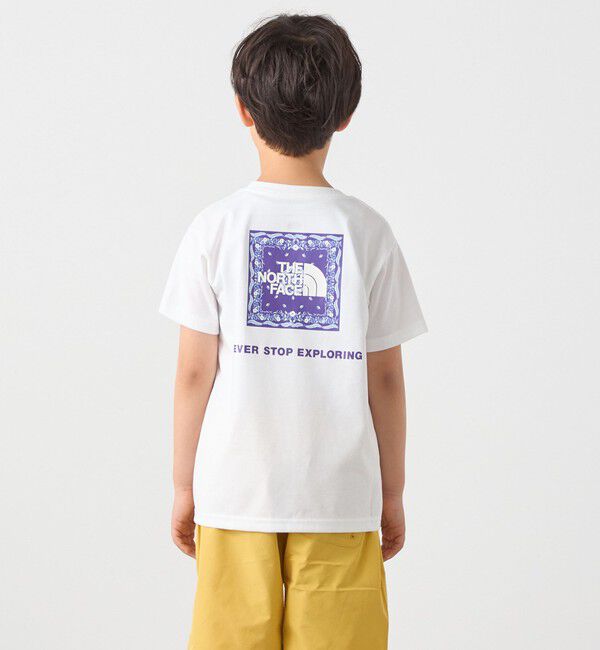 SHIPS any「THE NORTH FACE: スクエア バンダナ  バックプリント ロゴ Tシャツ 26SS<KIDS>」|Tシャツ・カットソー|