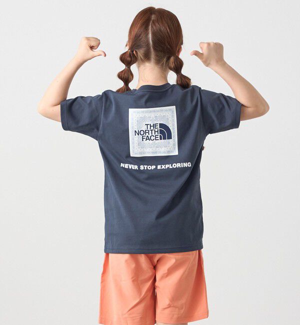 SHIPS any「THE NORTH FACE: スクエア バンダナ  バックプリント ロゴ Tシャツ 26SS<KIDS>」|Tシャツ・カットソー|