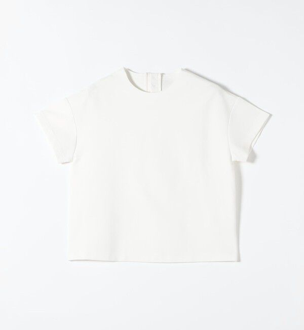 quaranciel「quaranciel:〈洗濯機可能〉ライト ポンチ バック ボタン ショートスリーブ TEE」|Tシャツ・カットソー|
