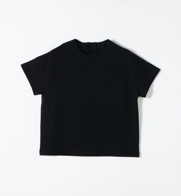 quaranciel「quaranciel:〈洗濯機可能〉ライト ポンチ バック ボタン ショートスリーブ TEE」|Tシャツ・カットソー|